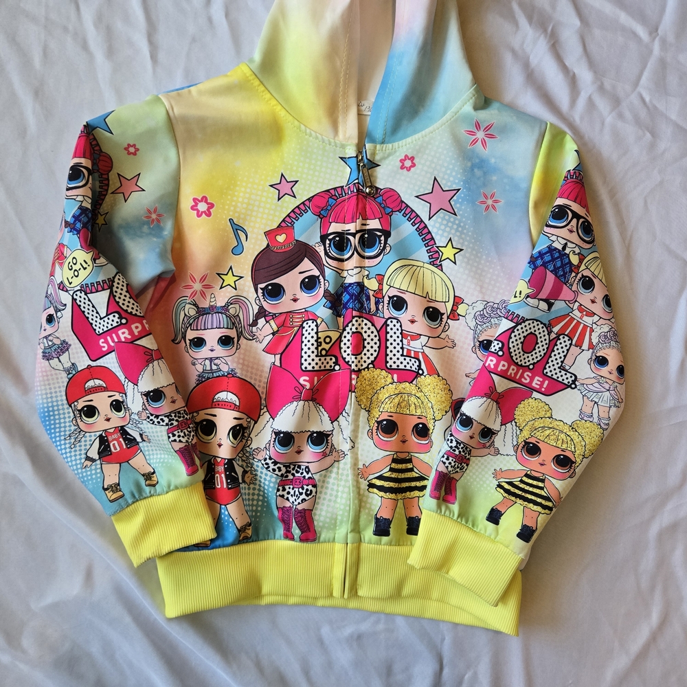 L.O.L. Surprise! Kids Colorful Girls' Zip-up Hoodie Size 7
